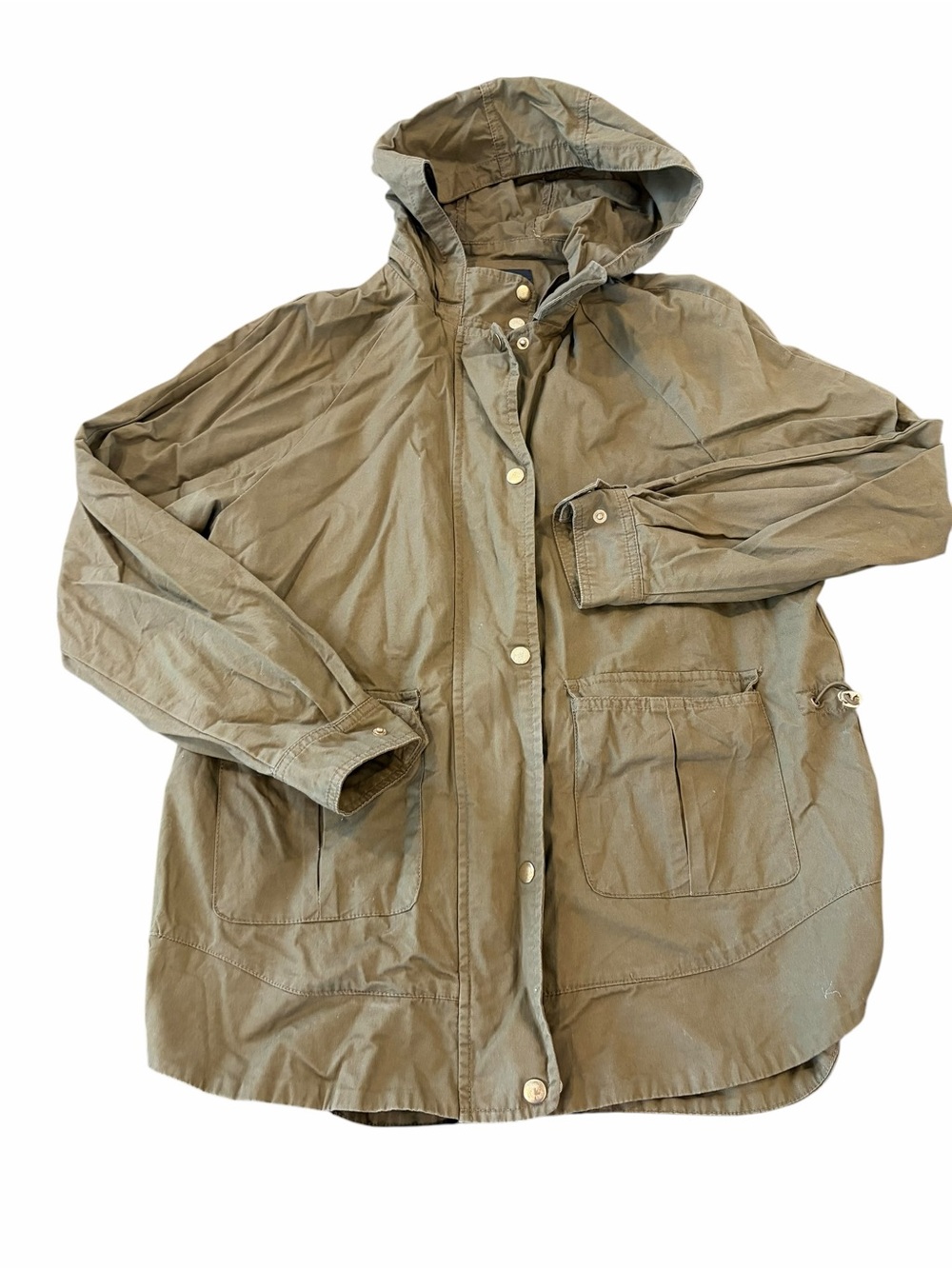 Love Tree Olive Green‎ Military Utility Jacket Hooded Anorak Medium